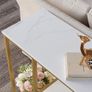 Console Table Small Gold Entryway Tables with Storage Shelves 80cm Image 4