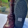 New Dunnes Girls Long Burgundy Boot Size 10 Image 8