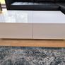 coffee table  living room white high gloss with storage Image 8