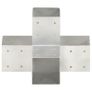 Post Connectors 4 pcs x Shape Galvanised Metal 91 x 91 mm Image 4