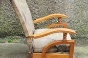 Art deco original upholstery beech frame armchair