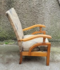 Art deco original upholstery beech frame armchair