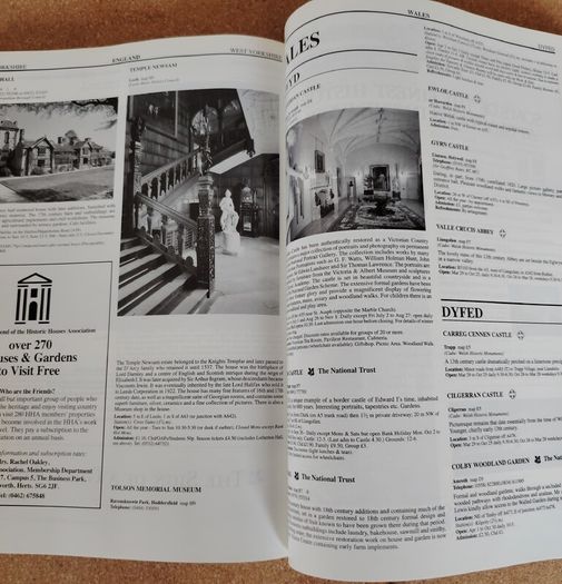 Historic Houses Castles and Gardens 1993 - Great Britain & Ireland (VG Condition)
