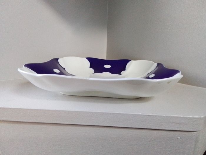 Blue/White Shallow Serving Bowl