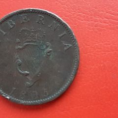 1805 Hibernia. Half Penny. George III