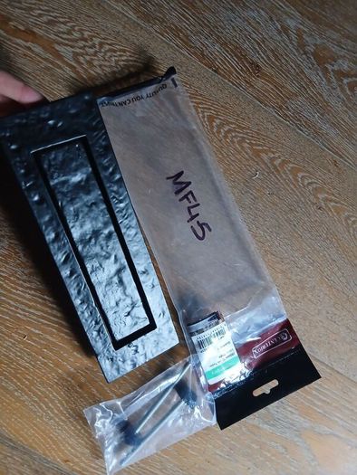 Black metal Letterplate