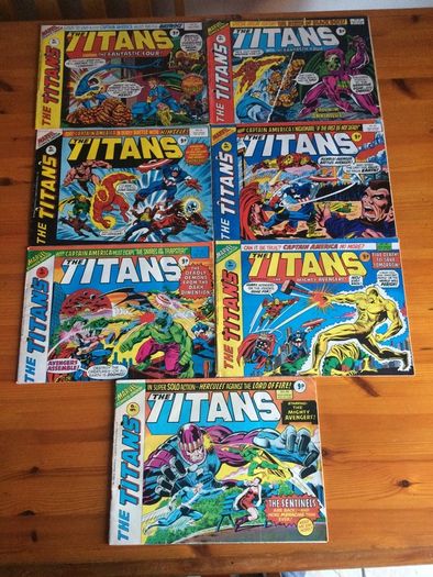 13 comics of 'The Titans' from 1976