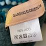 Giardino D'Oriente 100% Wool Scarf Wrap Teal Blue & Green Floral Boho Shawl, Wearable Art Image 4