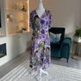 Satin Flutter Sleeve Tea Dress from Gallery Image 3
