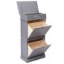 Shoe Cabinet Grey 50x28x98 cm Paulownia Wood Image 3