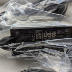 New HP 45W Laptop charger type C port uk Ireland plug