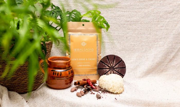Lions Mane With Ceremonial Cacao Blend - 100 Grams. Brain Power Medicinal Formula. Magical Mushrooms.