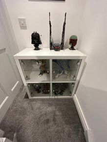 White 2x2 Storage / Display Unit with Glass Doors
