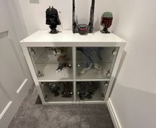 White 2x2 Storage / Display Unit with Glass Doors