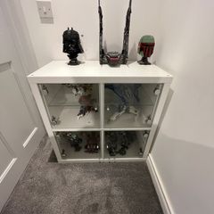 White 2x2 Storage / Display Unit with Glass Doors