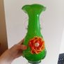Vintage chinese plum blossom glass, set of 4, job lot, murano -style art galss Image 9