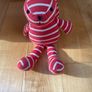 Polarn O Pyret POP soft rabbit toy red and white classic stripes Image 10