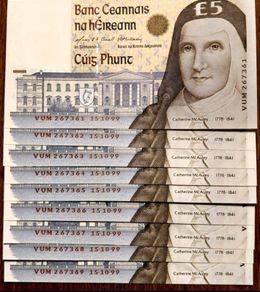5 Irish Pound UNC