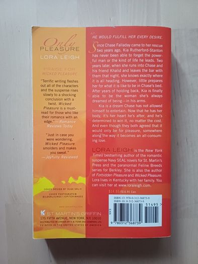 Only Pleasure by Lora Leigh (Erotic Adult Romance Fantasy American 1st Edition Paperback 2009)