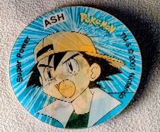 Pokemon 1st Edition Holographic Ash - 2001 Tazo Pog - RARE
