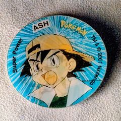 Pokemon 1st Edition Holographic Ash - 2001 Tazo Pog - RARE