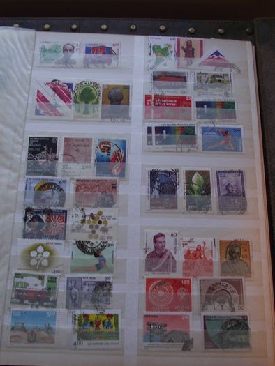 A big collection of Stamps from India, presented in the stock book