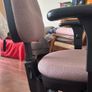 Adjustable Office Desk Chair Purple/Mauve Fabric Image 2