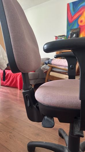 Adjustable Office Desk Chair Purple/Mauve Fabric