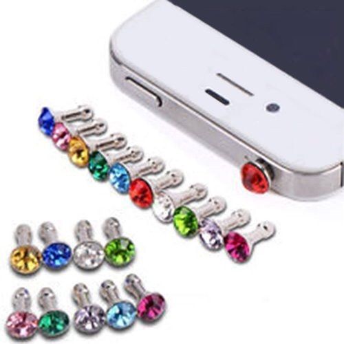 Brand new 8 pack of diamond plug in dust covers for phone and tablets