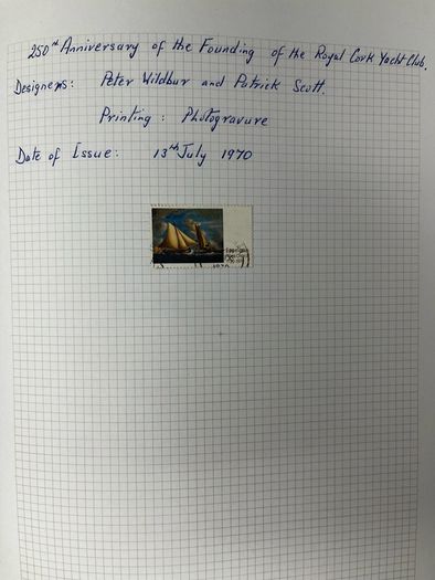 1965-74 Ireland used written up on spring back pages including some varieties/ errors in spring back album. Includes loads of spare pages. Note 66 rising set and MacCurtain & MacSweeney sets.
