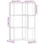 Corner Bookcase 3-Tier White 50x50x102 cm Engineered Wood Image 5
