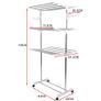 BRAND NEW Household Laundry Drying Rack Three-layer Foldable Clothes Drying Rack Stainless Steel Adjustable Clothing Storage Racks Image 4