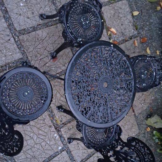 patio garden cast iron set