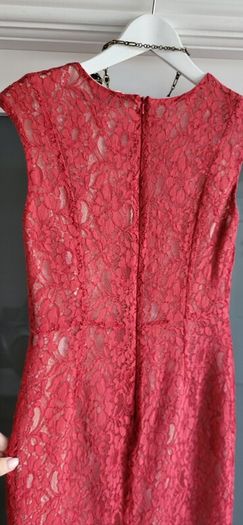 FRENCH CONNECTION coral lace shift dress Sz 14UK