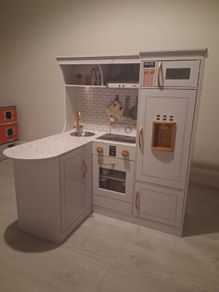 Little Chef Modern Deluxe Wooden Kitchen and Breakfast Bar