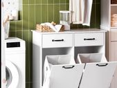 Double Laundry Cabinet White