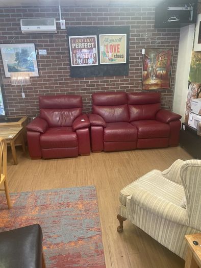 2 +1 leather recliner sofa