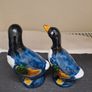 Vintage Ceramic Duck Salt Pepper Shakers Pair Image 2