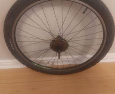 Mountain bike rear wheel for sale.