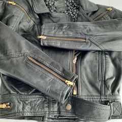 vintage new genuine leather womens biker jacket