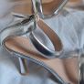La Bottine Souriante Silver Heel Sandles Image 6