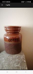 vintage 70s ceramic coffee jar