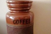 vintage 70s ceramic coffee jar