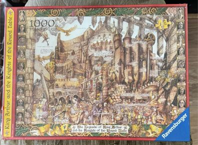Rare Ravensburger Legends & Historic Tales KING ARTHUR 1000 Piece Jigsaw Puzzle.