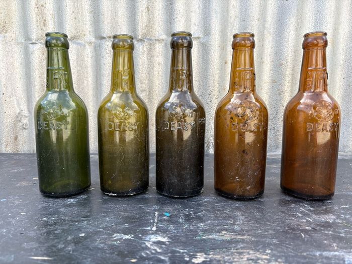 Antique Deasy's of Clonakilty porter bottles x5