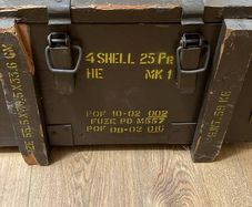 Irish Defence Forces wooden artillery storage box