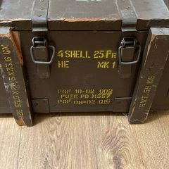 Irish Defence Forces wooden artillery storage box