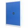 Office Cabinet Metal 90x40x140 cm Grey and Blue Image 4