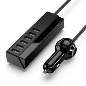 6-Port Multiple Fast Car Charger, 65W/13A USB Travel Car Charger Adapter with Smart Identification for iPhone, Android and Other USB Powered Devices