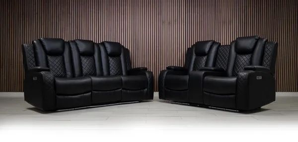Ashbyrne electric Recliner Sofa black